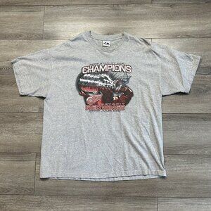 Majestic Detroit Red Wings 2008 Stanley Cup Champions Shirt NHL Hockey Mens XXL